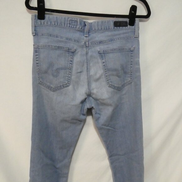 AG - ADRIANO GOLDSCHMIED | 30 R | Light Blue Flared Denim Jeans | Made In USA - Picture 13 of 16